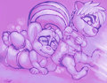 Poofy Pillow Butts by OzzieKitSkunk