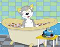 My Birthday bath by TheStarPup