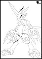 Flamedramon - Lineart