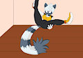Tangle's sexy tail stretching