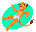 simba in diapers >:3 by furrychrome