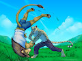 [Commission] SomeCheetah ThrowDown by tsaiwolf