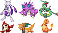 Pokemon Spriteovers by QueenKami