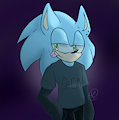 Sonic with clothes by echoillustrations