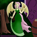 Flutterbat roaming the orchard