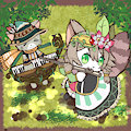 Together with the chirping of the little bird in the forest