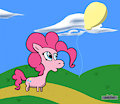 Pinkie looking at balloon by pdude