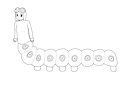 Caterpillar Girl lineart by UniversalMonster
