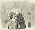 Kissing...
