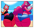 (Collab) Pink Party Pals -Beach Edition- by Denizen1414