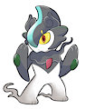 Gallade x Marshadow fusion by vanessasonica