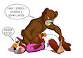 Odie and Orion diaper check - by Tato