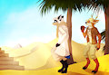 In the desert by MadHatterSan