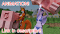 PIG THROW! Minecraft 3D animation with Twilight Sparkle and Fire Princess