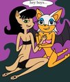 kitty and rouge together by MasterDragon