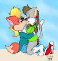 Kelli and Dawn:&nbsp;&nbsp;Smooch!&nbsp;&nbsp;(Color by MMM)