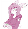 Cute Bunny Playing by Dragk