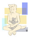 A Cub and Their Plush [Comm]