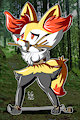 Braixen With Stick Gag by Ricomozi