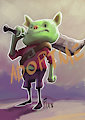 Adoptable warrior pig