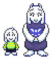 asriel and toriel custom sprites by Keno9988