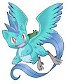 Bulbasaur x Articuno fusion by vanessasonica