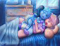Flo and KingCrazy - Sleeping Pups by OverFlo207 by OverFlo207