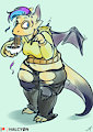 Alphys Nerding Out (Raffle Sketch)