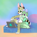 Tejedora and Javi cuddle and watch movies