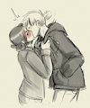 Smoochtober day 5: Surprise kiss by Saucy