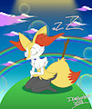 Sleepy braixen by Ikaribunbun