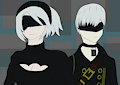2B and 9S by Aquazero