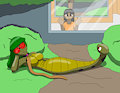 Bored Gorgon Trapped At The Zoo