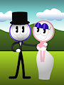 Bluey and Rosy's Wedding Photo