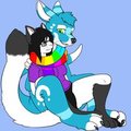 Scarf buddies! by AuroraBorealia