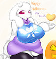 Halloween Toriel (WIP) by MilkTeaFox