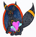 Spiral Style Art: Umbreon by talakestreal