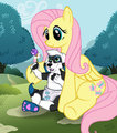 caretaker fluttershy by somahound