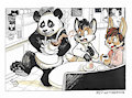 NSFW #Inktober2018 Day 27: Panda Cafe