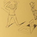 WHEN YOUR PIZZA ROLLS ARE GONE: INKTOBER 28 by Andybanez