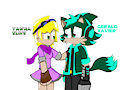 Tawna Elize and Gerald Xavier the HedgeWolf by DerekX4V13R