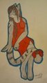 Flat color Single character by anniekitty