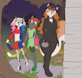 Mittens Trick or Treat Run (art by Fuf)