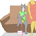 goat in Church by ashi