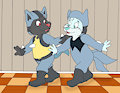Pedro and Liki cute outfit for halloweenie (Riulo, Lucario)