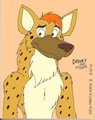 Dewey the hyena in color