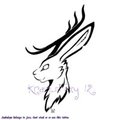 Jackalope tattoo by KravenFoxxy