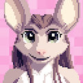Celine Pixel Portrait (topless) by VinVulpis