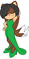Me wearing a green dress by TheMarcelinewolf