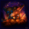 Autume snuggles by kitsunelegend